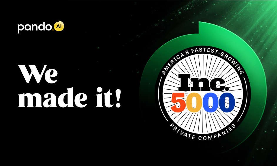 Pando Named to 2025 Inc. 5000 List of America’s Fastest Growing Private Companies